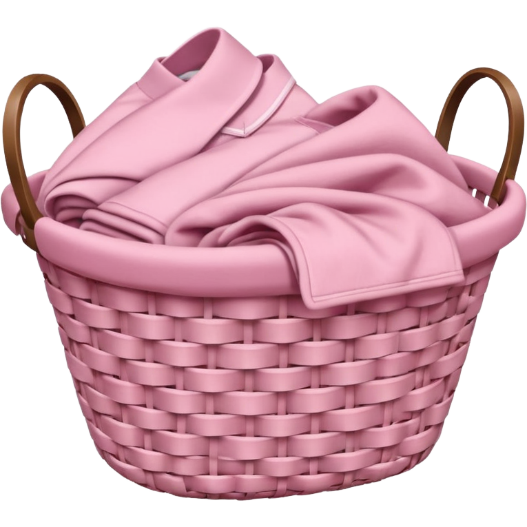 Laundry soft pink clothes in a pink basket