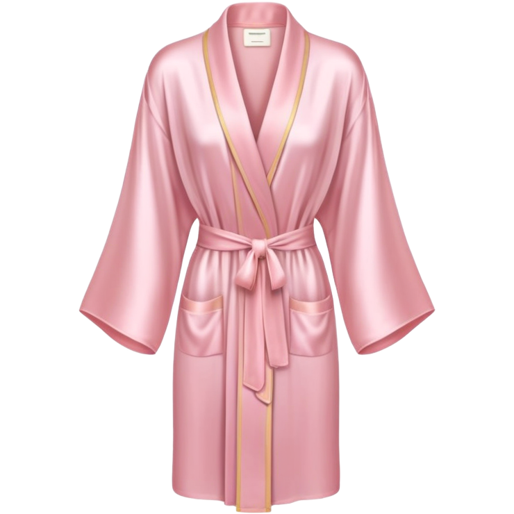 Light pink silk robe