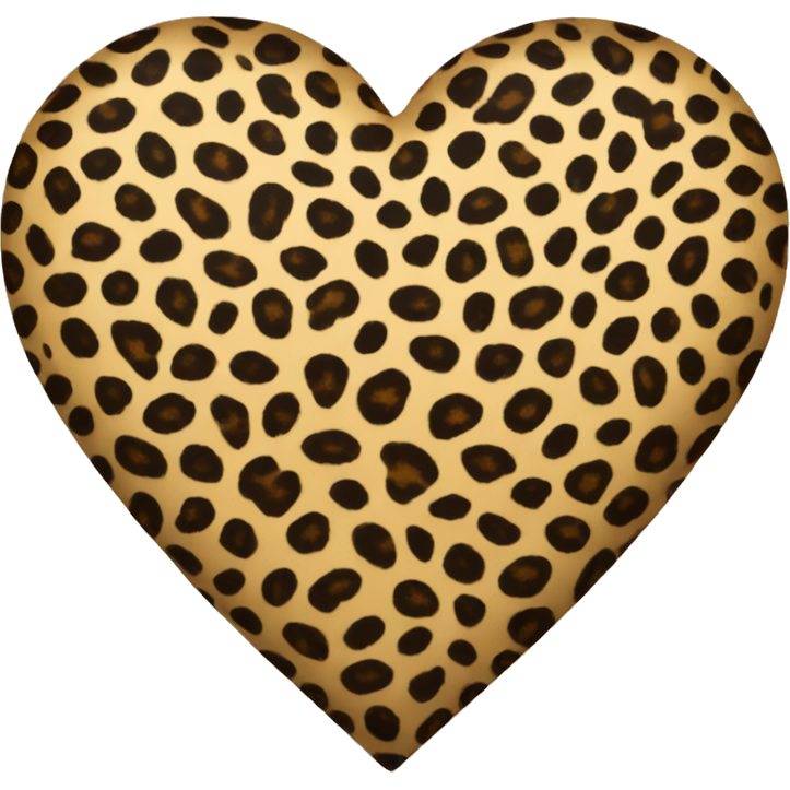 Leopard print heart