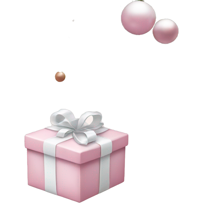 Light pink Christmas gifts under a white Christmas tree