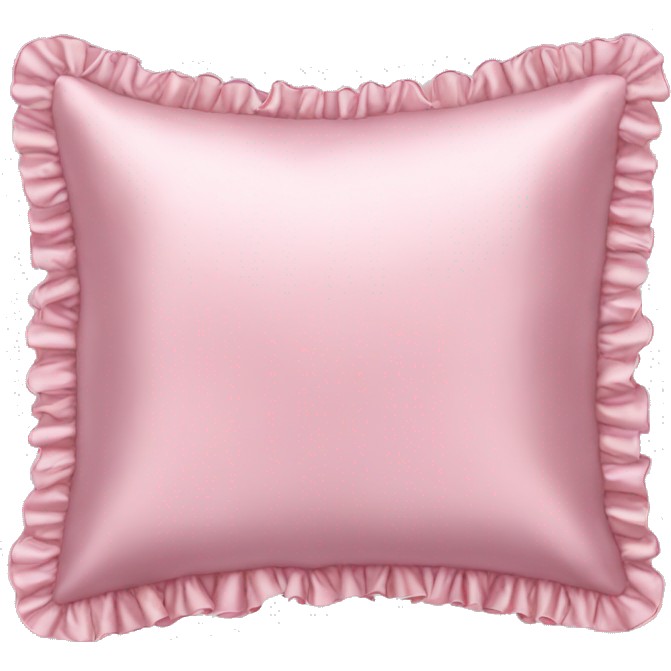 Light pink silk pillow with ruffles