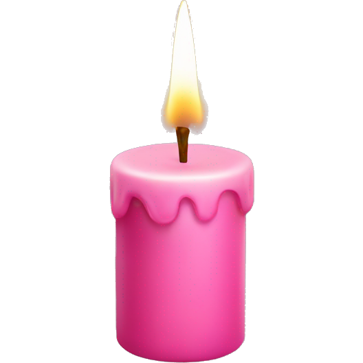 Pink candle with berries