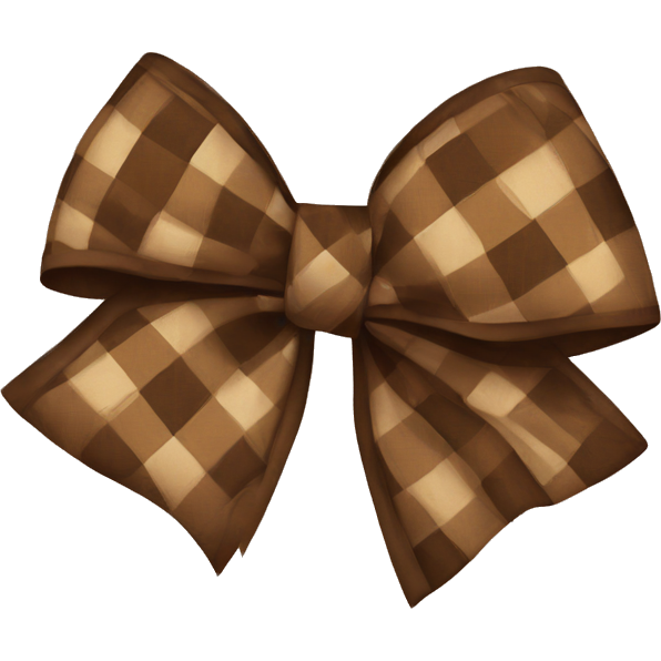 Brown plaid bow