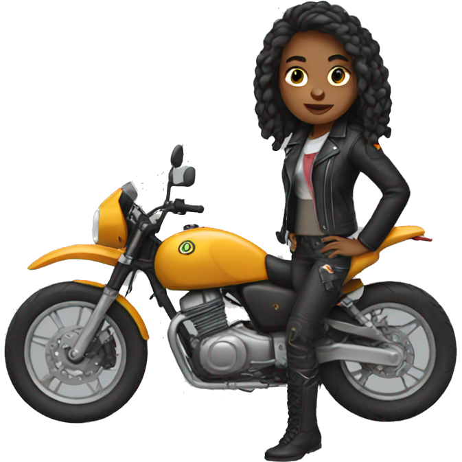 Girl in a moto