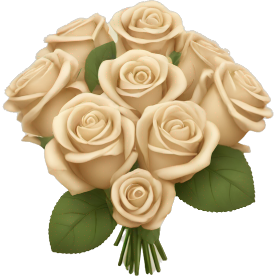 Beige roses bouquet