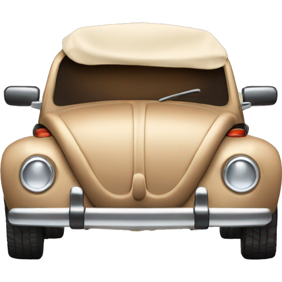 Brown vw beetle with beige roof