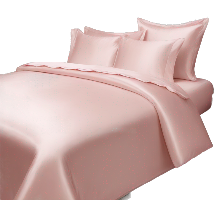 Light pink silk bedding set