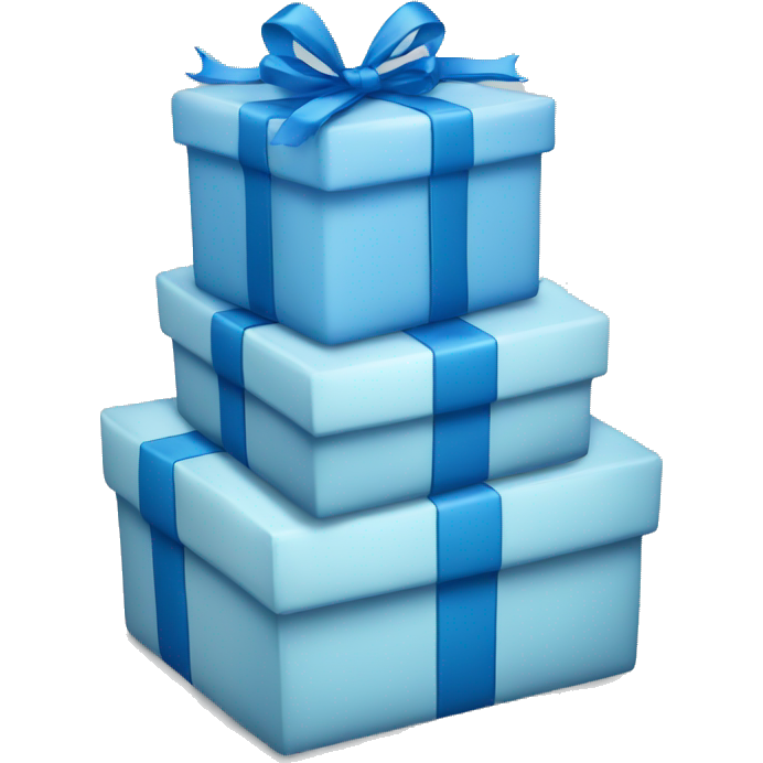 3 blue christmas presents