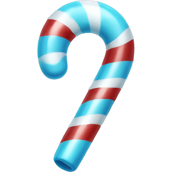 Light blue candy cane