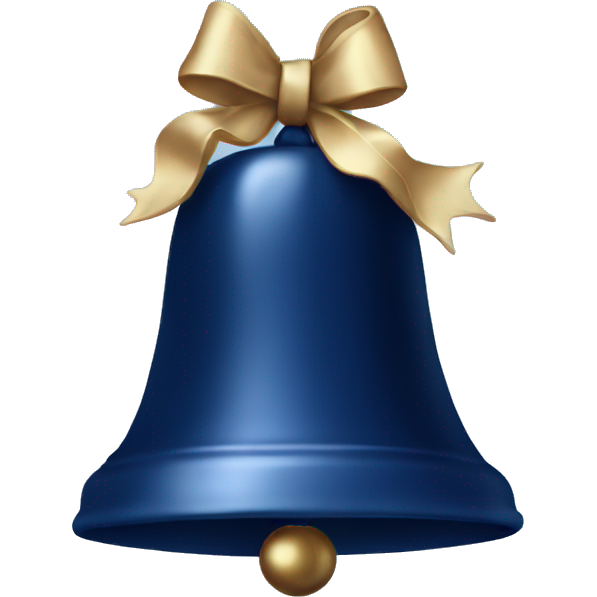 Navy blue Christmas bell
