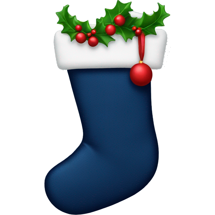 Navy blue Christmas stocking