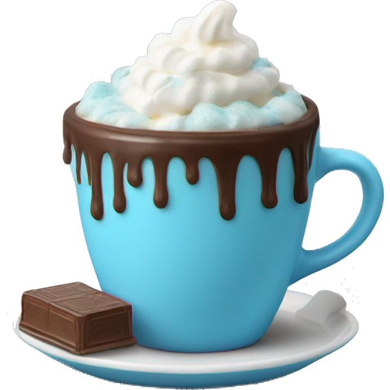 Sky blue hot chocolate