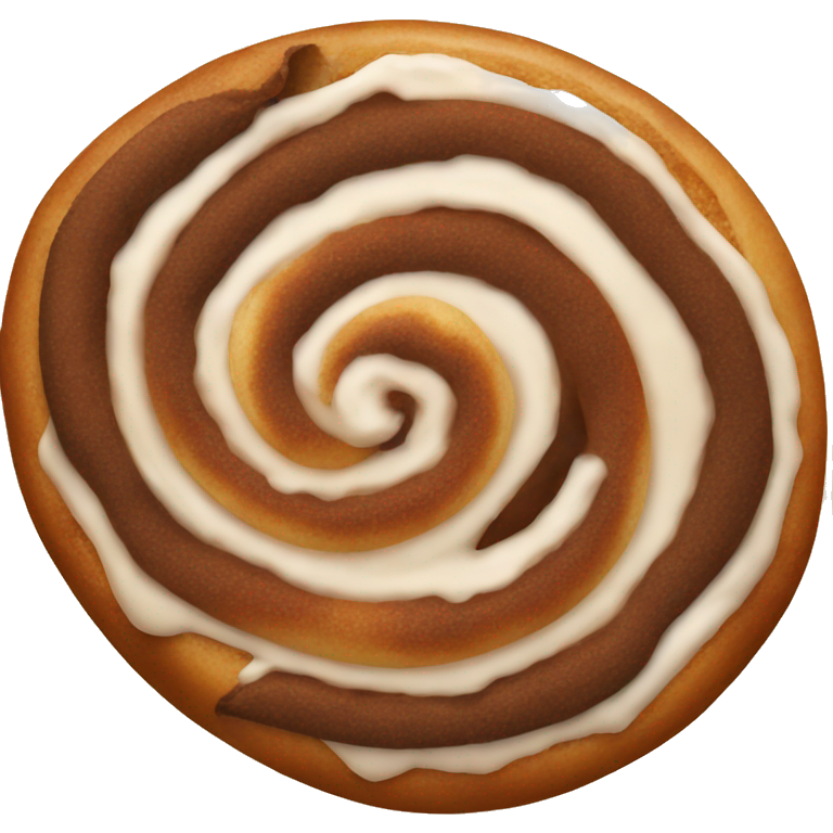 A single dark brown cinnamon roll