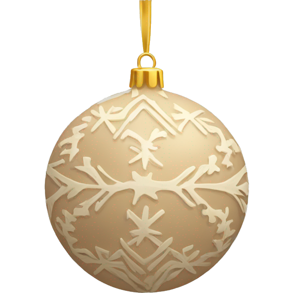 Beige Christmas ball decoration