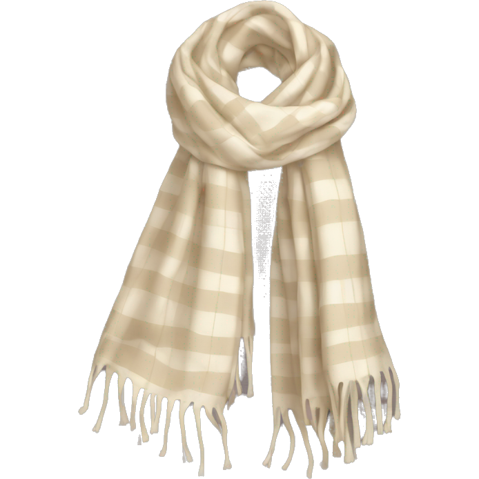 Plaid cream scarf