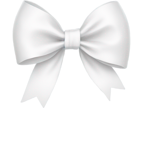 White bow on white bow