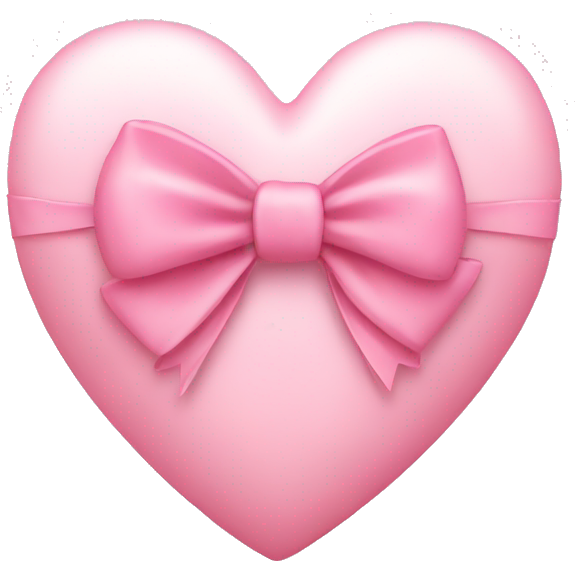 A light pink heart with a bow
