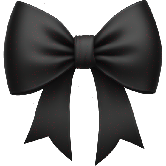 Black coquette bow with only back in it and no other colour