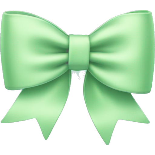 Pastel green bow