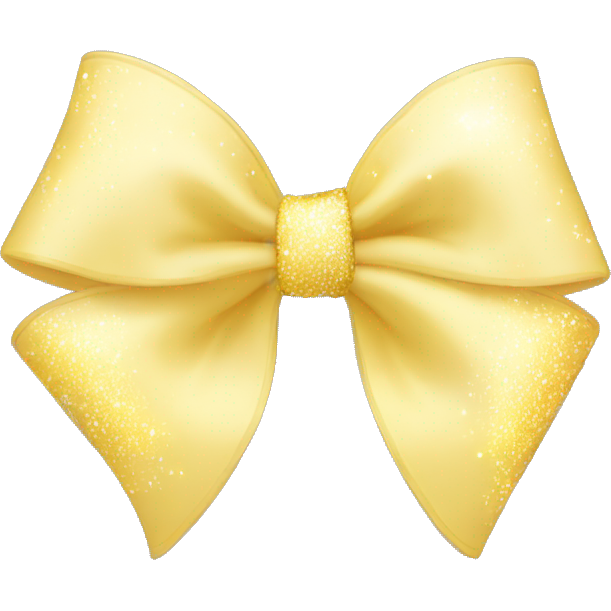 Pastel yellow bow with sparkles