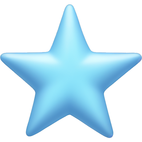 Pastel blue star