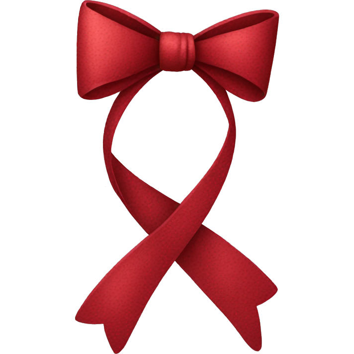 Red bow with dark red flower texture