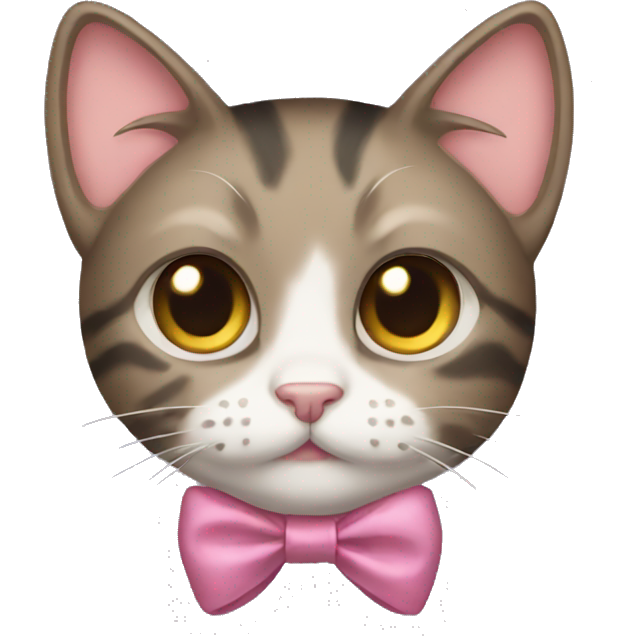 Kitty cat wearing a bow