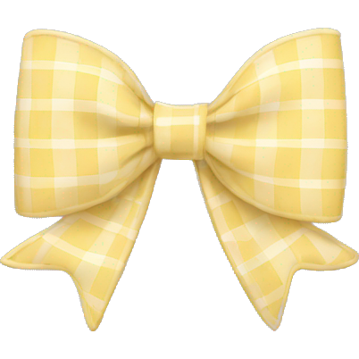 Pastel yellow plaid bow