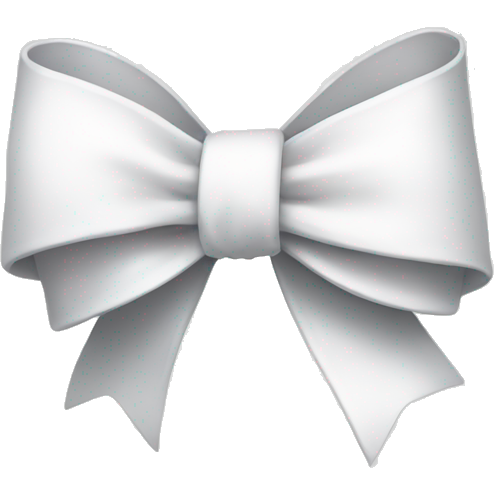 White bow on white bow