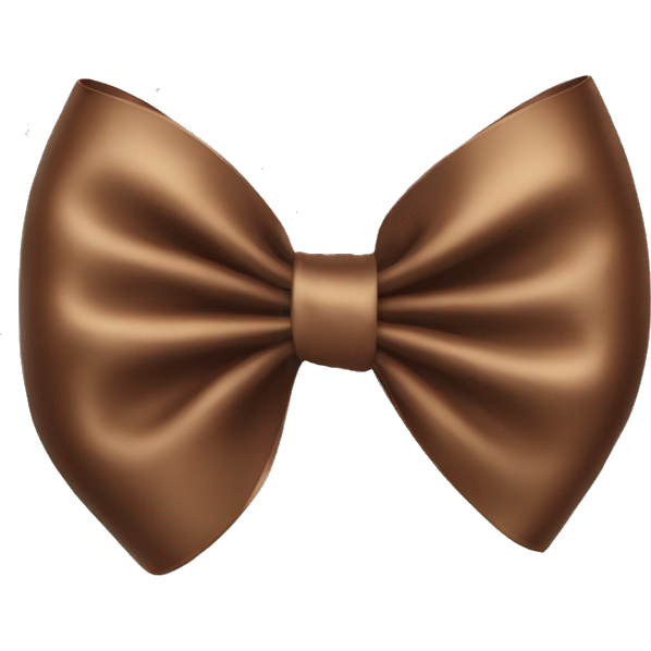 Brown satin bow