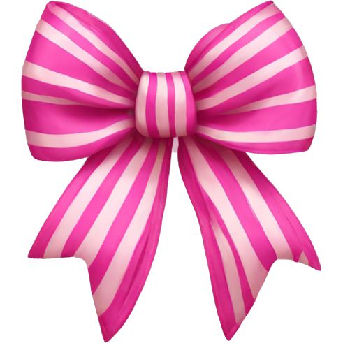 Pink striped bow
