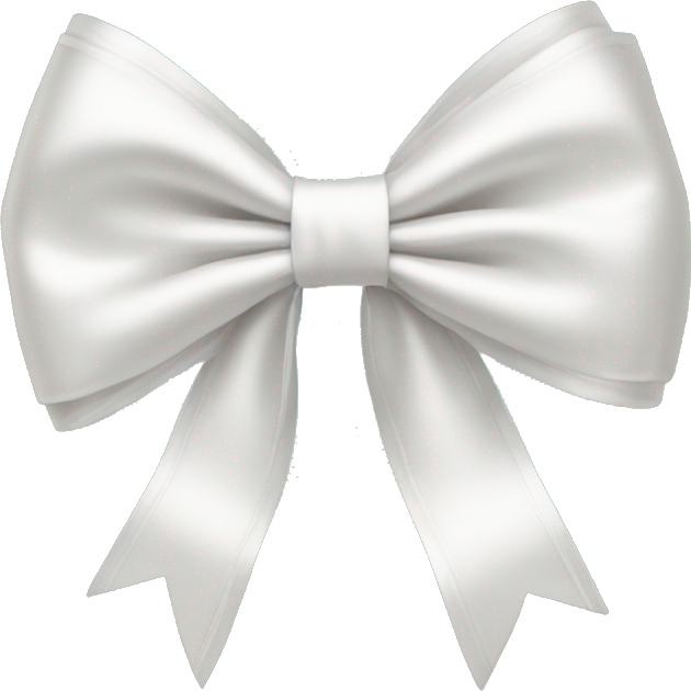 White satin bow