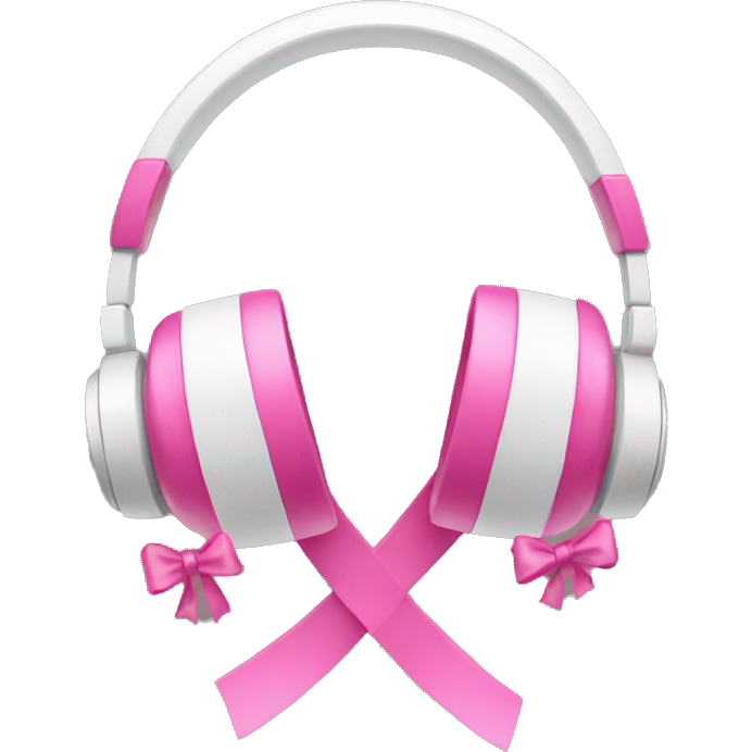 Headphones with pink bows