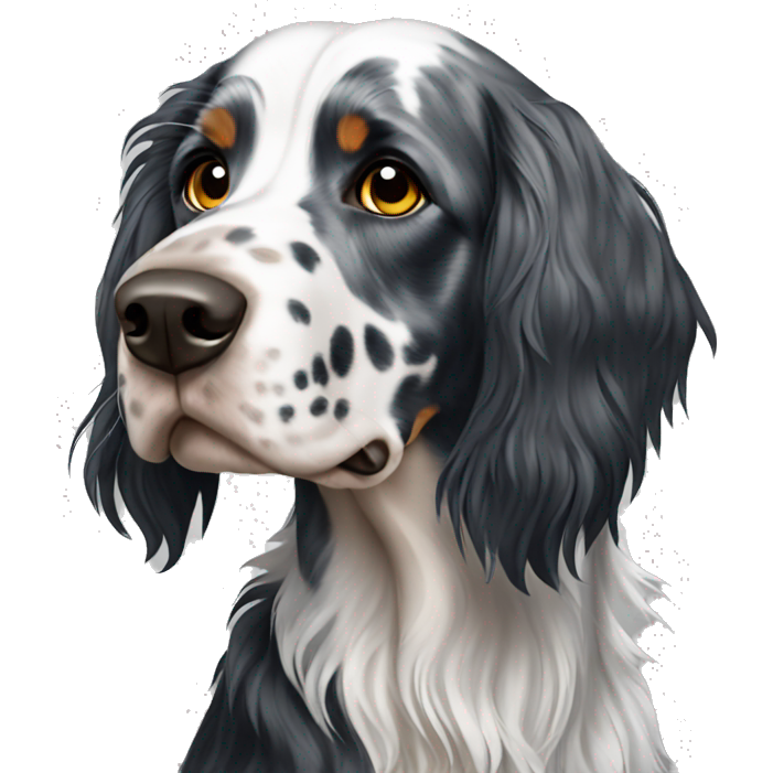 Black English setter