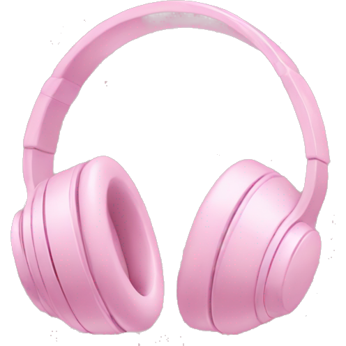 Pastel pink headphone