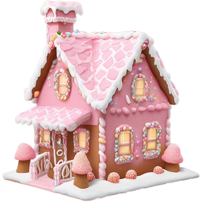 Pink gingerbread house