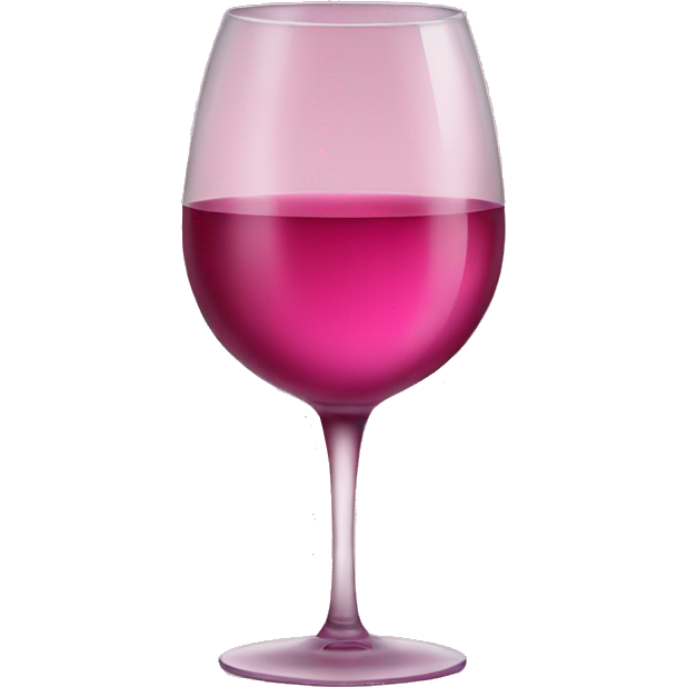 Pink wine and wine glass