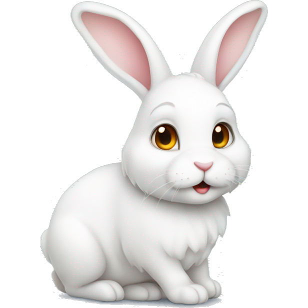 Cute white rabbit