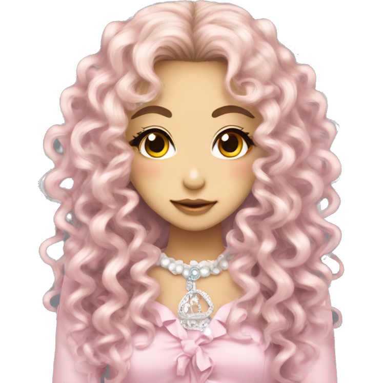 Hime gyaru girl, curls, long eyelashes,