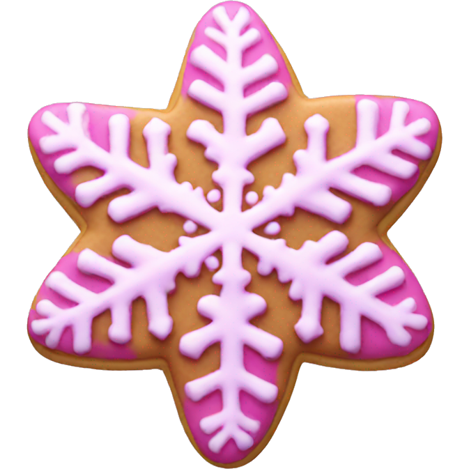 Pink snowflake cookie