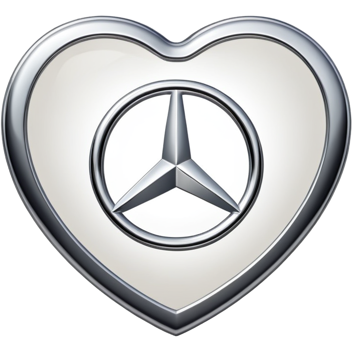 Heart shaped Mercedes logo