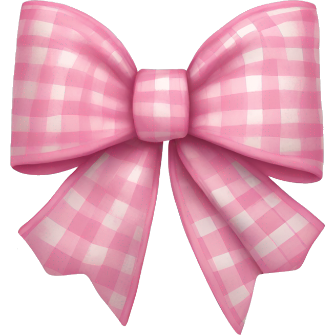 Pastel pink plaid bow