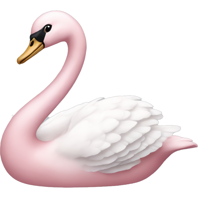 Pastel pink swan