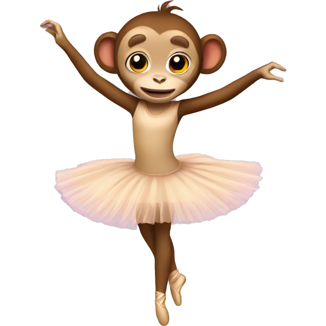 Monkey round ballerina