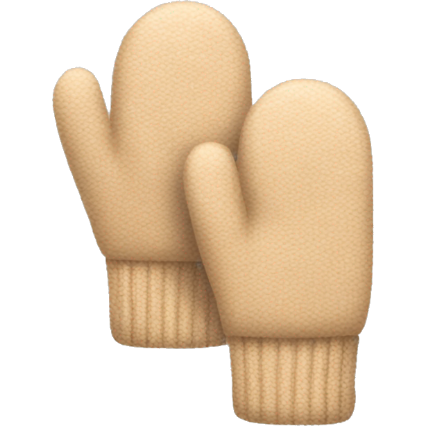 Beige mittens