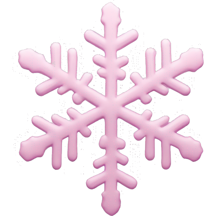 Pastel pink snowflake