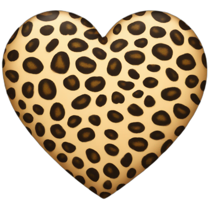 Leopard print heart