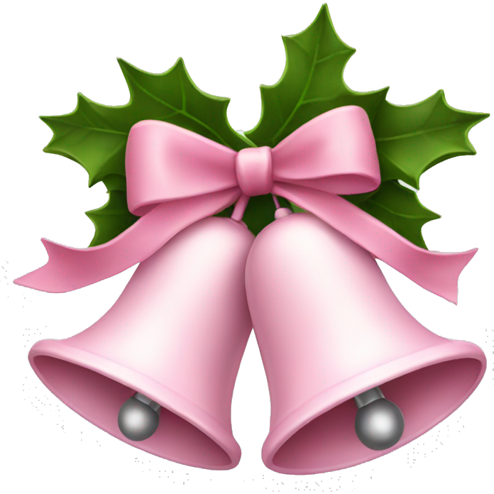 Light pink Christmas bells