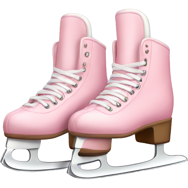 Pastel pink ice skates