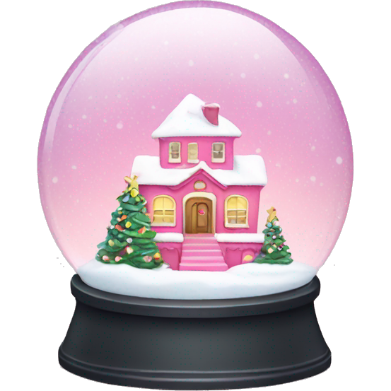 Pink Christmas snow globe